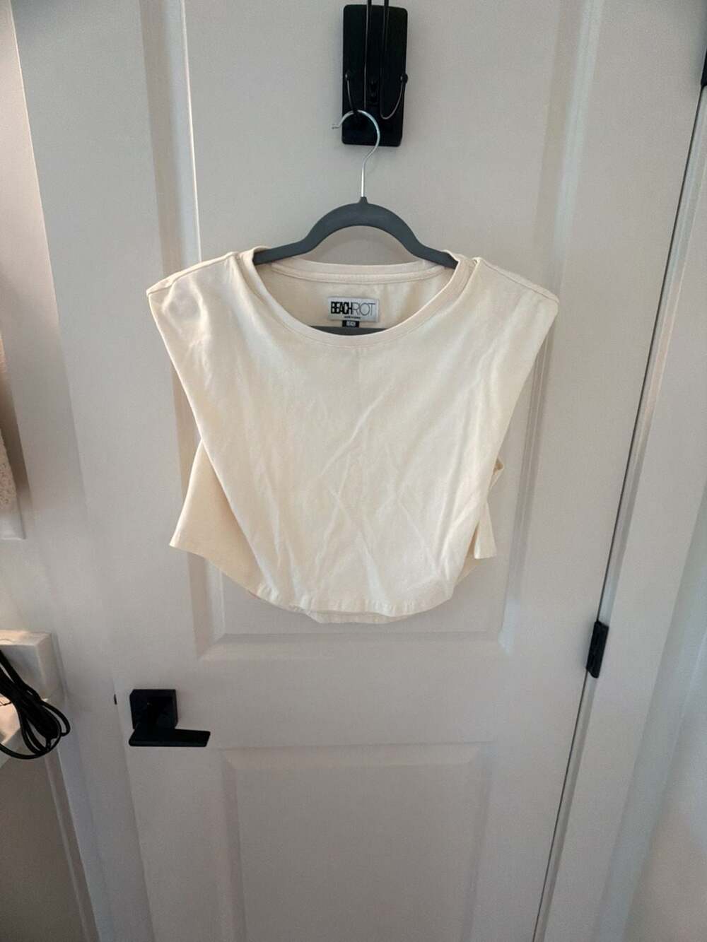 Beach Riot Cream Muscle Tank Top